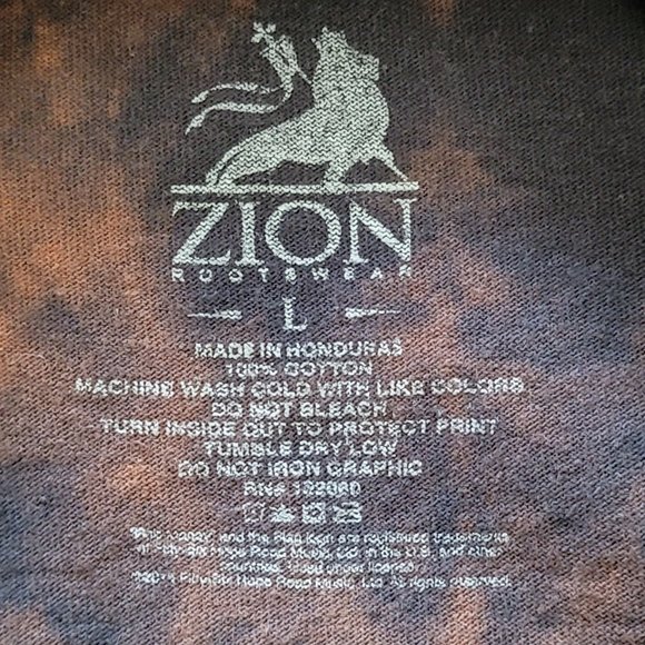 Zion Rootswear Bob Marley Custom Bleached Graphic Tee - Picture 13 of 13